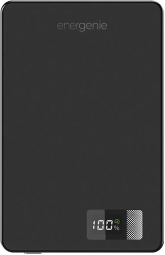 Magnetyczny bezprzewodowy powerbank 10 000 mAh z LCD, USB-C PD 20 W, 15 W, czarny