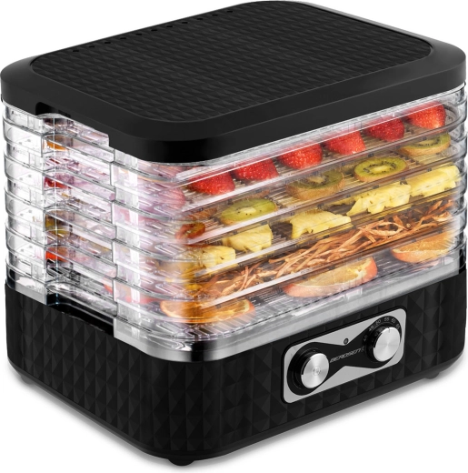 Suszarka do żywności BERDSEN 10 l, 5 tac, 35–70 °C, czarna