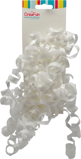 Metaliczna biała kokarda prezentowa, 2 szt. (6 mm)