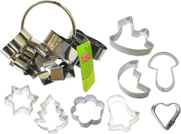 Zestaw stalowych wykrawaczy do ciasteczek, 8 szt.