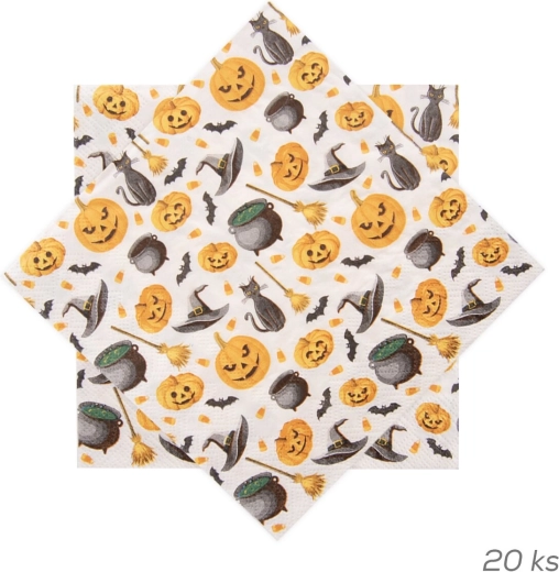Papierowe serwetki Halloween 33 × 33 cm, 20 szt.