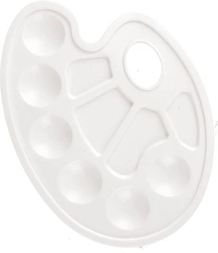 Plastowa paleta do farb (UH) biała 23 × 17 cm