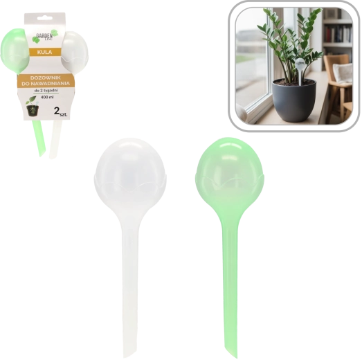 Zestaw nawadniających kul do roślin doniczkowych, 2 szt.