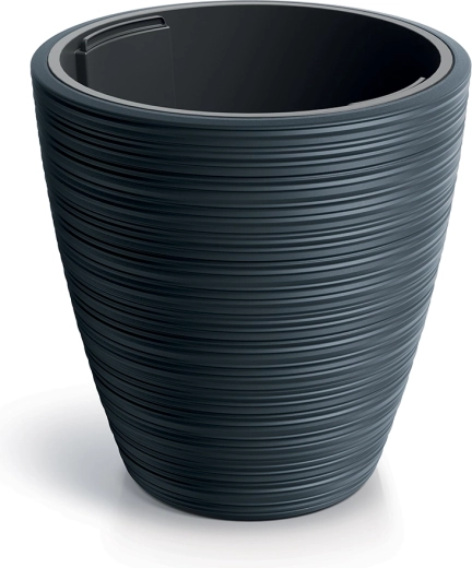 Doniczka VENA ROUND z wkładem 19,8 cm, antracyt