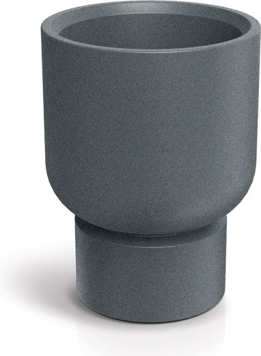 Donica Molta Base Round Midl 40 cm granitowa szara