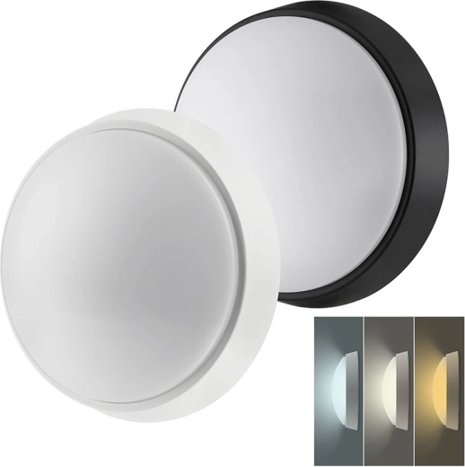 Solight okrągła lampa LED na ścianę i sufit z wybieraną temperaturą barwową 3CCT oraz wymienną osłoną