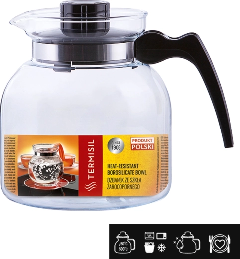 Żaroodporny dzbanek z borokrzemowego szkła 1,85 l TERMISIL Ewa