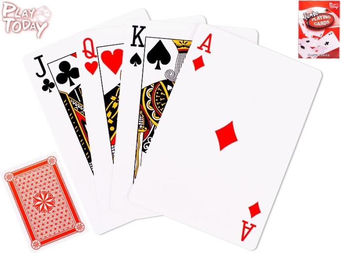 Karty do gry jumbo PLAY TODAY – ekstra duże 17 cm