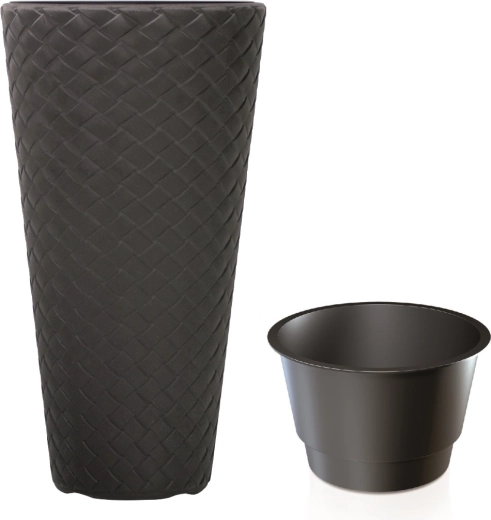 Donica Matuba Slim z wkładem 40 cm antracyt