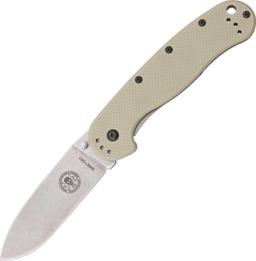 ESEE Avispa Tan nóż składany 8,9 cm, stonewash, piaskowy, FRN
