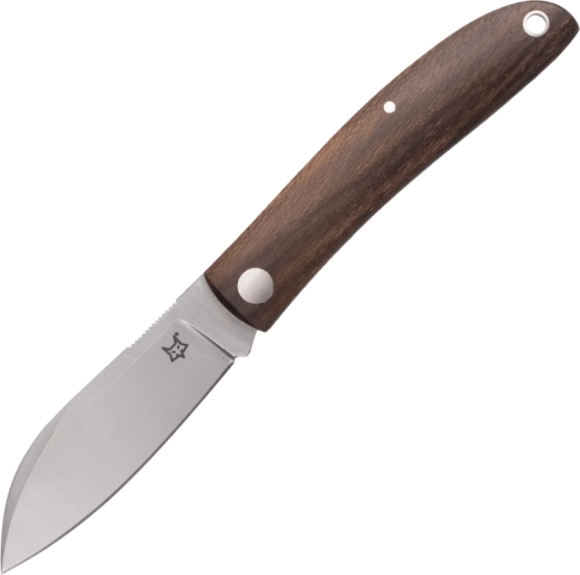 Nóż kieszonkowy FOX Knives Livri 7 cm, drewno Ziricote, skórzane etui