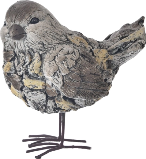 Ceramiczna dekoracja Ptaszek EBI w wyglądzie kamienia 38 cm