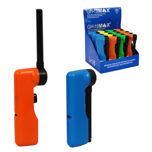 Składany, napełniany zapalnik piezo z obrotową głowicą 11–19 cm