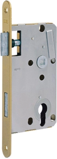 Zamek wpuszczany pod wkładkę 72/80 L z przekładnią, półchromat