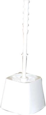 Zestaw WC z kwadratowym uchwytem, plastik, szczotka 7,5 cm