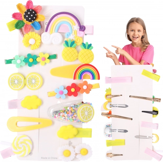 zestaw kolorowych spinek do włosów dla dziewczynek, 14 szt.
