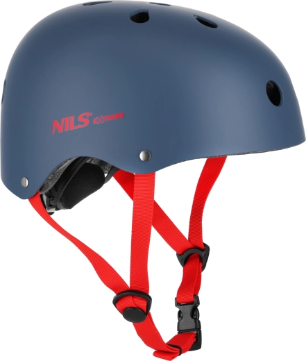 Kask NILS Extreme Pro do jazdy na rolkach i roweru, niebieski – XS (48–52 cm)