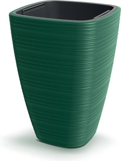 Donica Vena Square 29 cm ciemnozielona