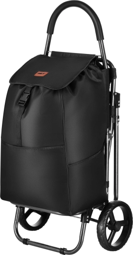 Wózek zakupowy z siedziskiem NILS 40 l czarny