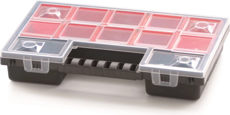 Plastowy organizer NORB 287×186×50 mm z 12 wyjmowanymi przegródkami