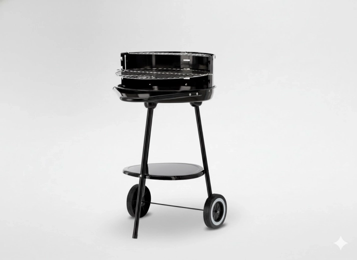 Ogrodowy grill węglowy na kołach 58 × 44 × 72 cm
