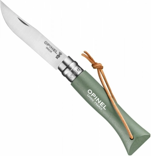 Opinel N°06 Trekking nóż kieszonkowy, szałwiowo zielony, 7 cm