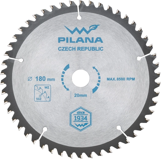 Tarcza pilarska PILANA 180 mm, 50 zębów, WZ, SK