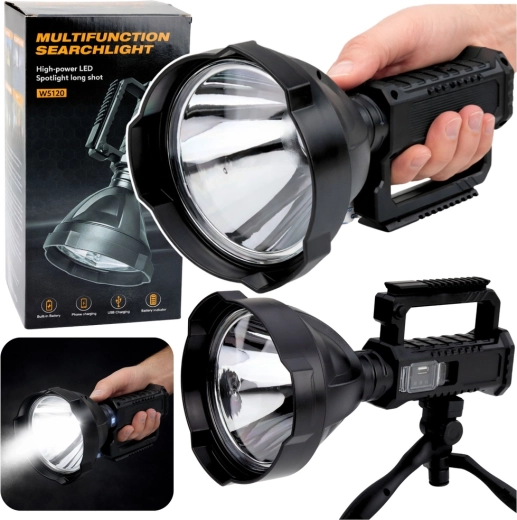 Duży reflektor LED ze statywem i powerbanką 31 cm