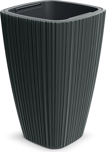 Donica Oro 29 cm ciemnoszara z wkładem