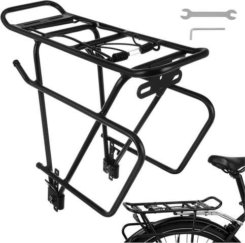 Tylny bagażnik rowerowy TRIZAND, aluminiowy, 25 kg, do kół 24–29”