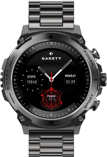 Smartwatch Garett Atom z metalową bransoletą