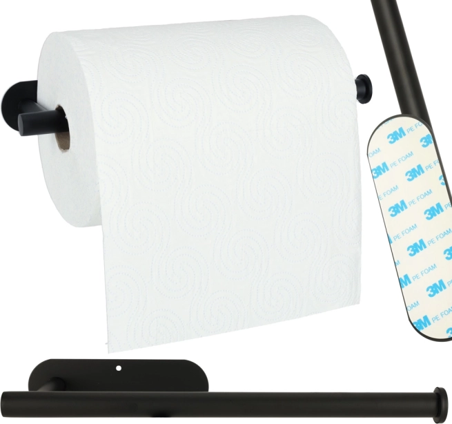 Czarny uchwyt na papierowe ręczniki