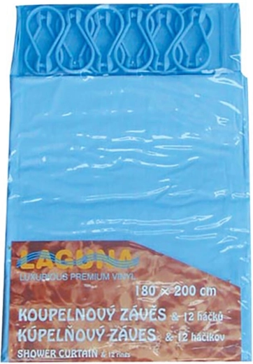 Zasłona prysznicowa UNI 180 × 180 cm z PEVA, 12 haczyków, mix kolorów