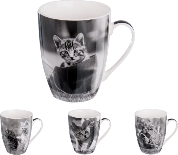 Porcelanowy kubek z kociątkiem 0,36 l (mix wzorów)