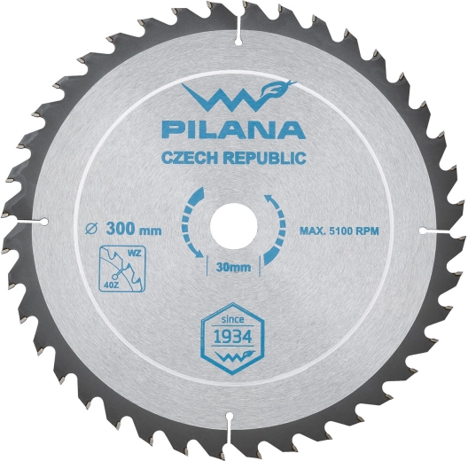 Tarcza pilarska PILANA SK 5255 WZ 300 mm, 40 zębów, otwór 30 mm