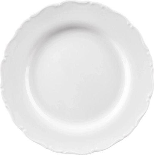Porcelanowy płytki talerz MONA z rantem 24,5 cm
