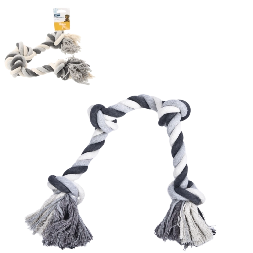 Sznurkowy szarpak dla psów 70 cm – wytrzymała zabawka do przeciągania i aportowania