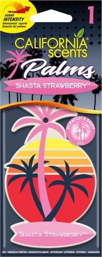 Wiszący odświeżacz do auta California Scents Palm Shasta Strawberry