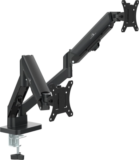 Podwójny uchwyt na monitory 17–32" z ramieniem gazowym MACLEAN MC-134 (2–10 kg)