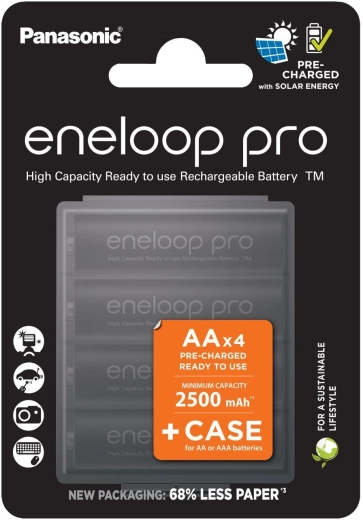 Panasonic Eneloop Pro akumulatory AA 2500 mAh z etui - 4 szt.