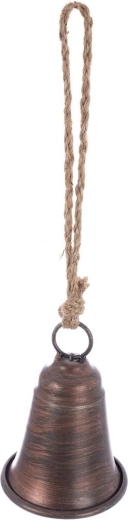 Wiszący metalowy dzwonek brązowy 8 cm