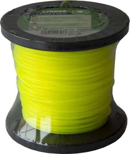 Nylonowa żyłka do podkaszarki 2,4 mm (okrągła) 70 m żółta