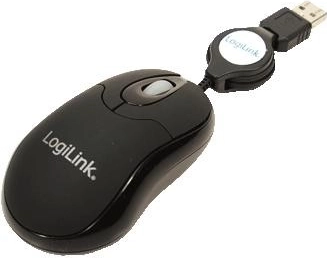LogiLink Mini mysz USB z chowanym kablem