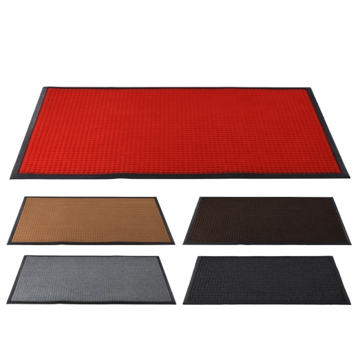 Prostokątna gumowa wycieraczka z polipropylenem 80×120 cm