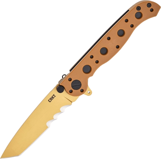 Zamykany nóż składany CRKT M16 desert tan z Veff serrations