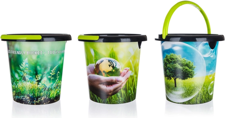 Plastikowe wiadro Brilanz z dzióbkiem 5 l, mix wzorów - 1 sztuka