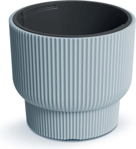 Donica z wkładem Milly 39,5 cm jasnoszara