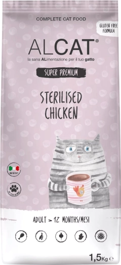 Alcat Sterilised Chicken granulki dla wysterylizowanych kotów – kurczak 1,5 kg