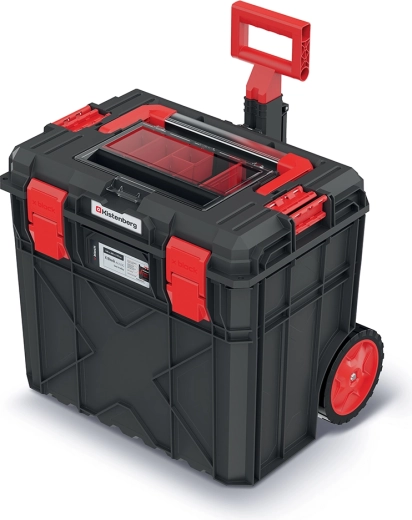 Skrzynia na narzędzia na kółkach X-Block Alu Log, czarna