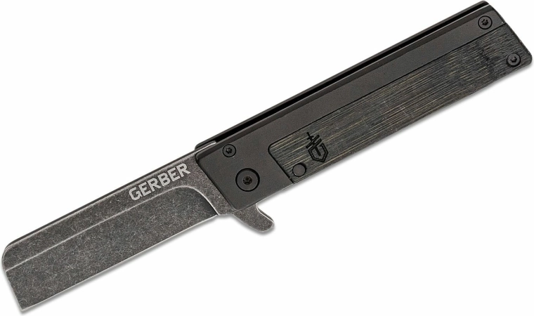 Gerber Quadrant – nóż składany z bambusu, czarny, ostrze 6,9 cm
